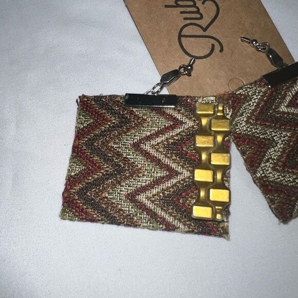 Ruby Lee Handmade Fabric Earrings - Picture 5 of 7